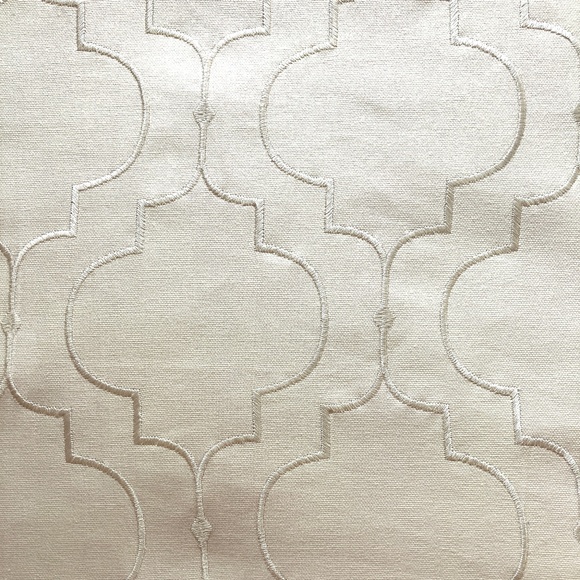 Ivory Moroccan Motif Embroidered Pair Curtains by Sherry Kline – 52 X 63 - Picture 1 of 4